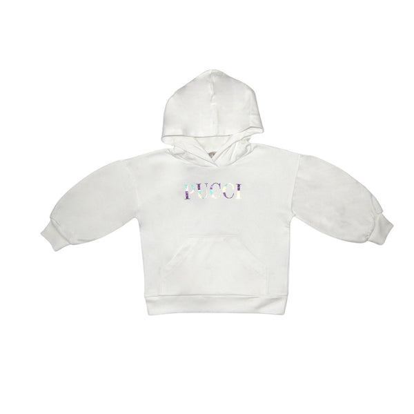 Emilio Pucci Girl White Hoodies
