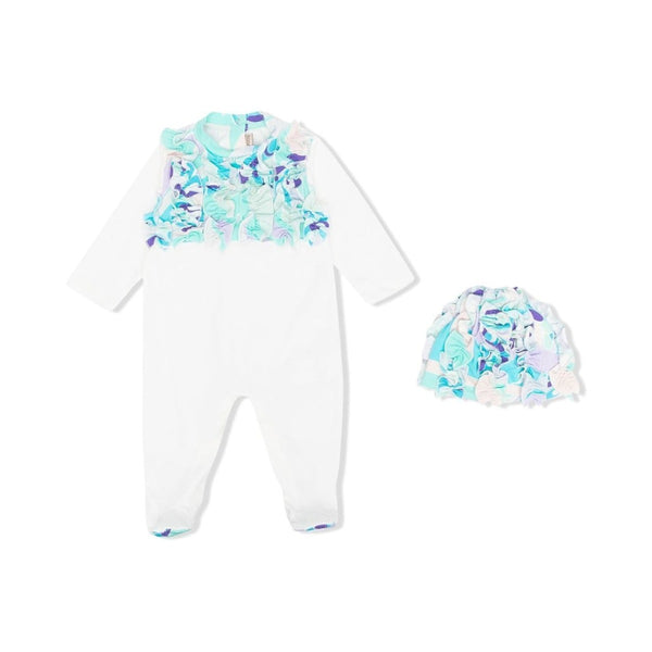 Baby Girl Ruffle Detail Babygrow Set