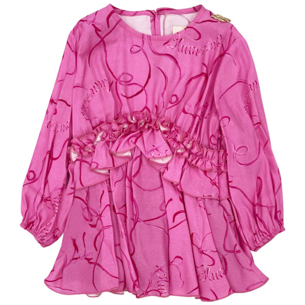 Girls Pink Frill Dress