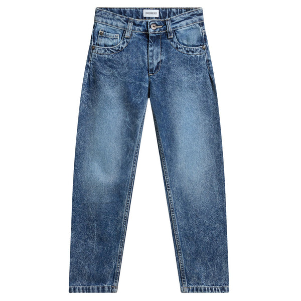 Boys Blue Denim Straight-Fit Jeans