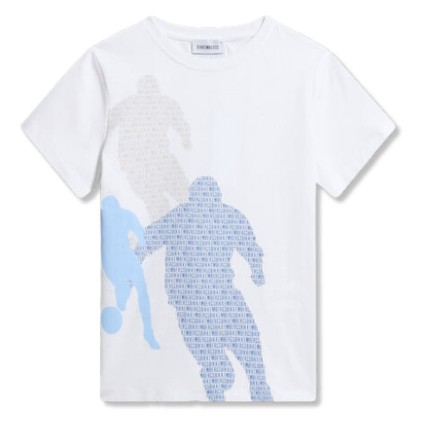 Boys White Logo-Print T-Shirts