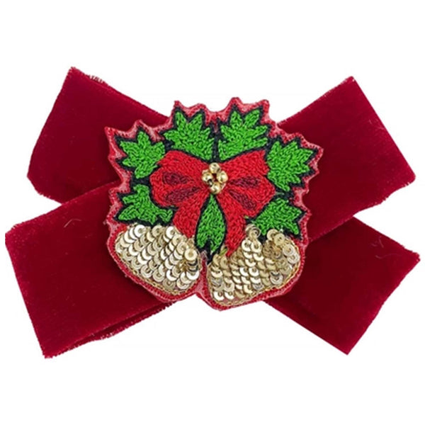 Girls Red Jingle Bells Hair Clip