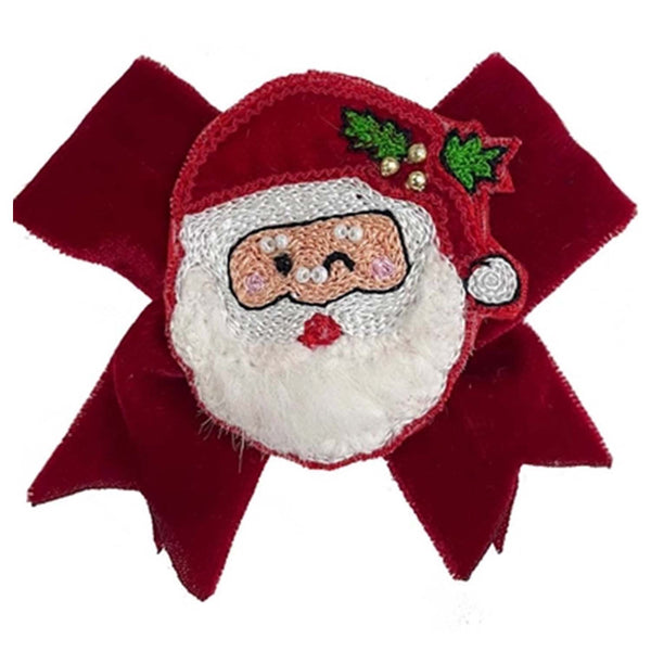 Girls Red Santa Hair Clip