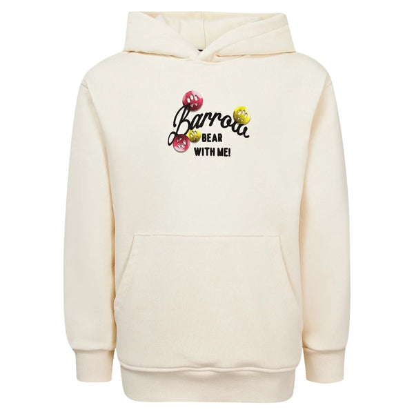 Girls Cream Graphic-Print Hoodies
