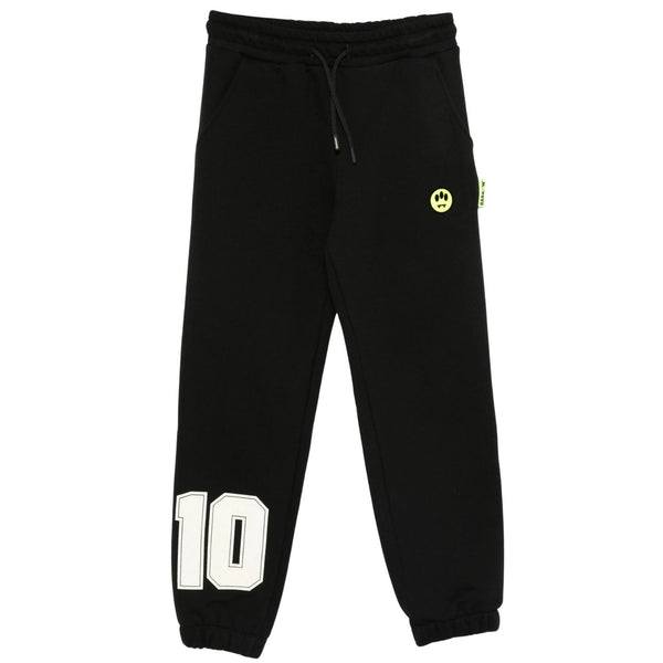 Boys Black Logo-Print Sweatpants