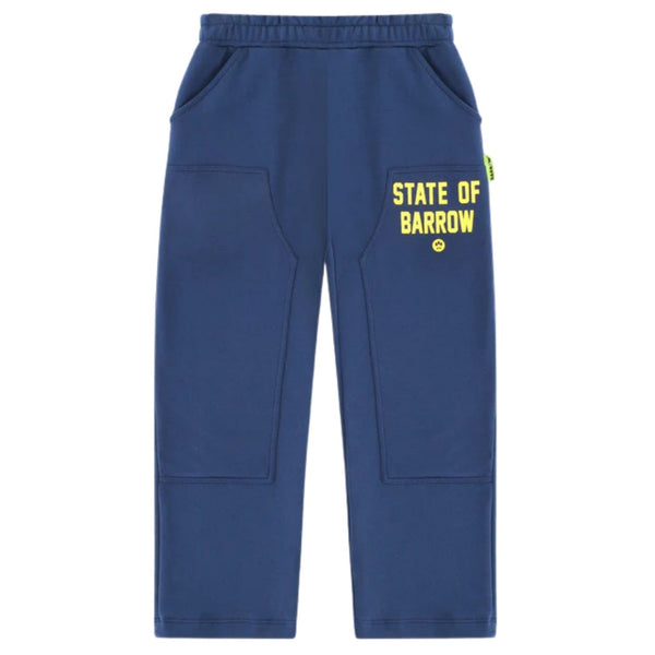 Boys Blue Slogan-Print Sweatpants