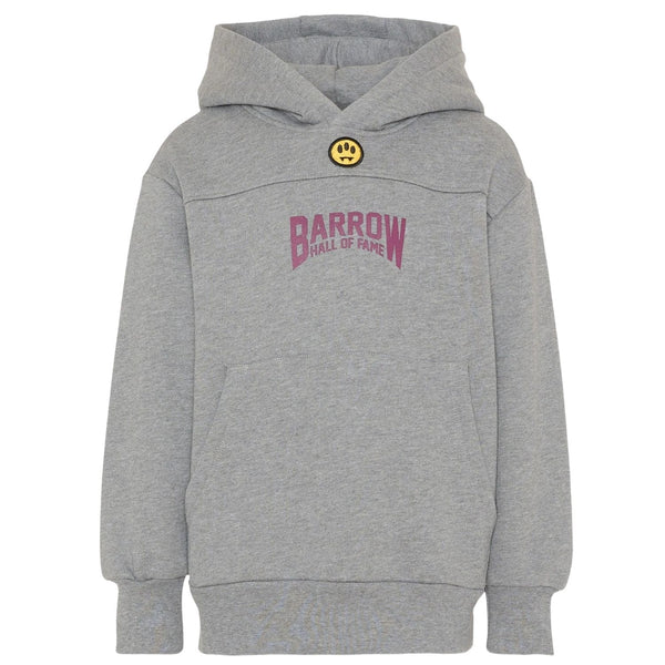 Boys Grey Logo-Print Hoodies