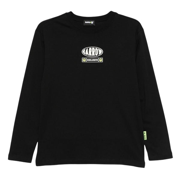 Boys Black Logo-Print T-Shirt