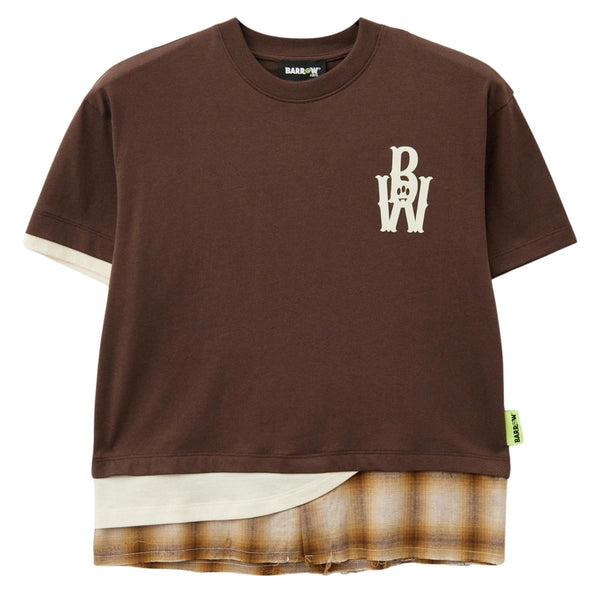 Boys Brown Logo-Print T-Shirt