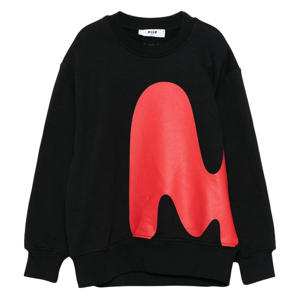 Boys Black Abstract Logo-Print Sweatshirts