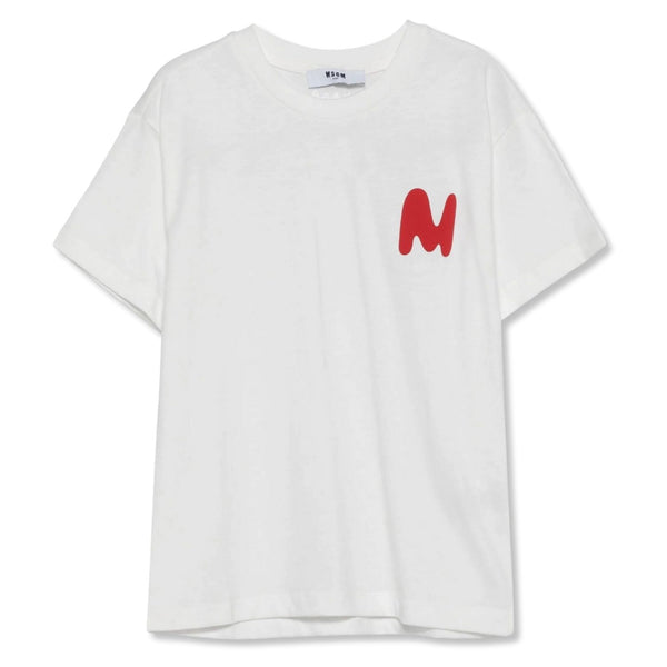 Boys White Logo-Patch T-Shirt