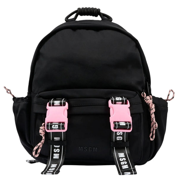 Girls Black Logo-Print Backpack