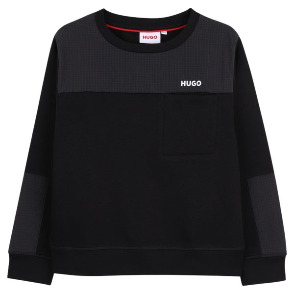 Boys Black Logo-Print Sweatshirts