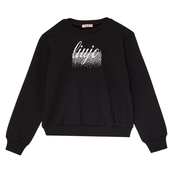 Girls Black Logo-Print Sweatshirts