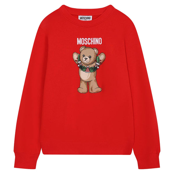 Unisex Red Graphic Print Sweatshirts