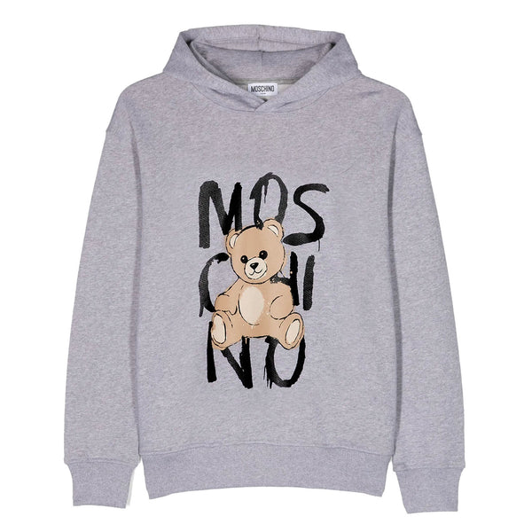 Unisex Grey Graphic-Print Hoodies