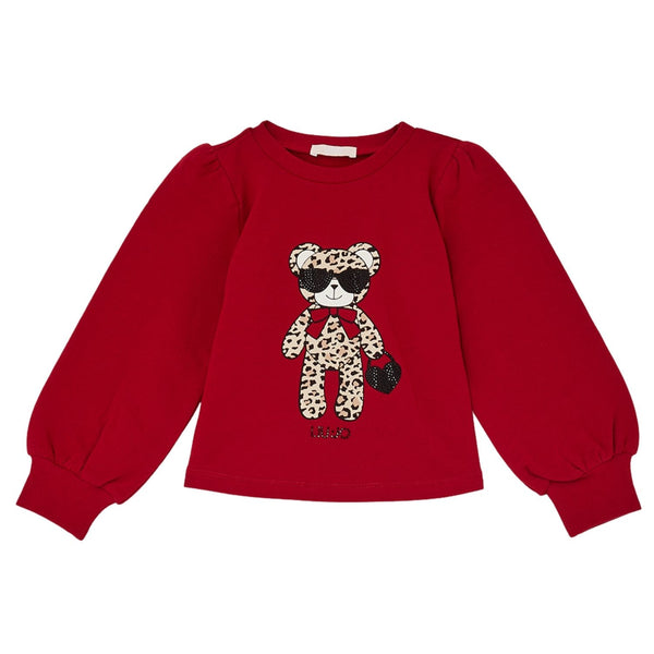 Baby Girls Red Leopard-Print Sweatshirts