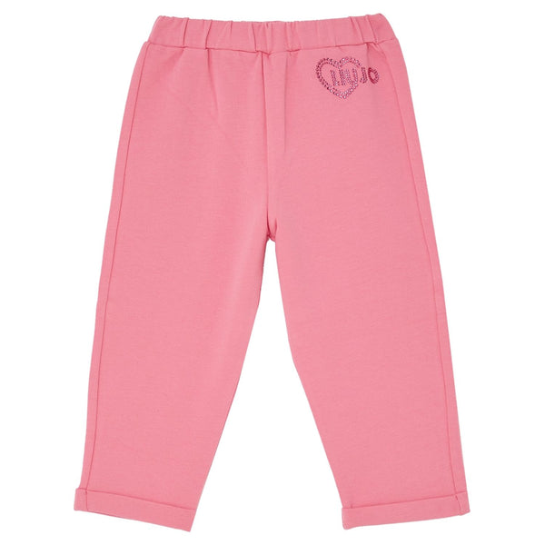 Baby Girls Pink Logo-Embellished Leggings