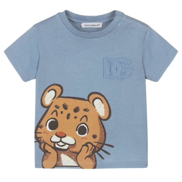 Baby Boys Blue DG Leopard T-Shirts