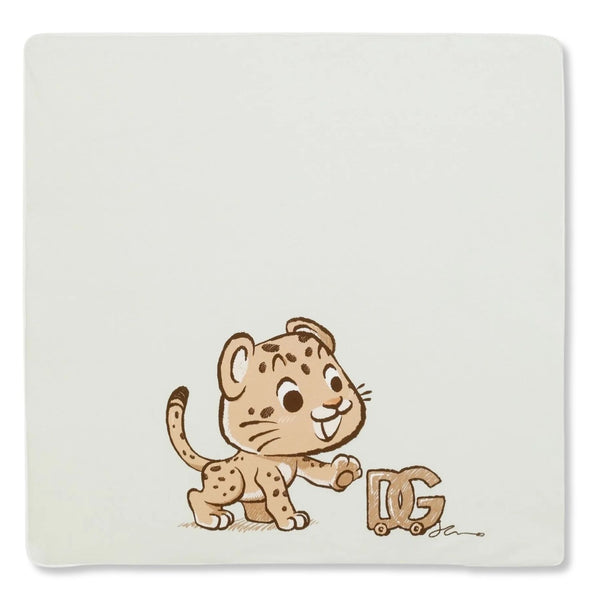 Baby Boys Ivory Leapord Print Blanket