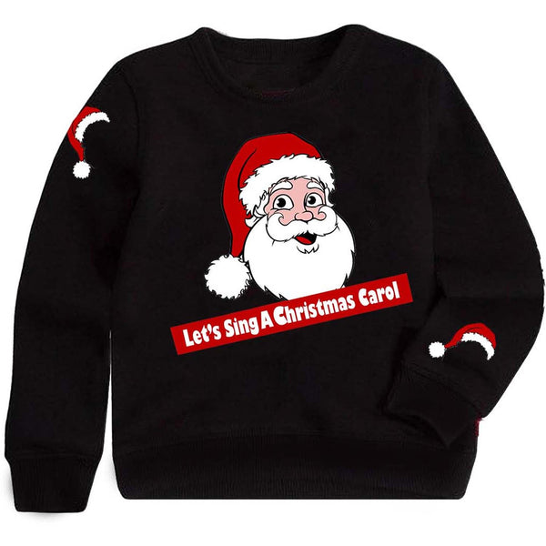 Girls Black Christmas Carol Sweatshirts