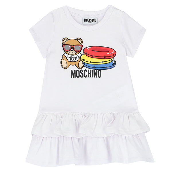 Ruffled Teddy Print Dress