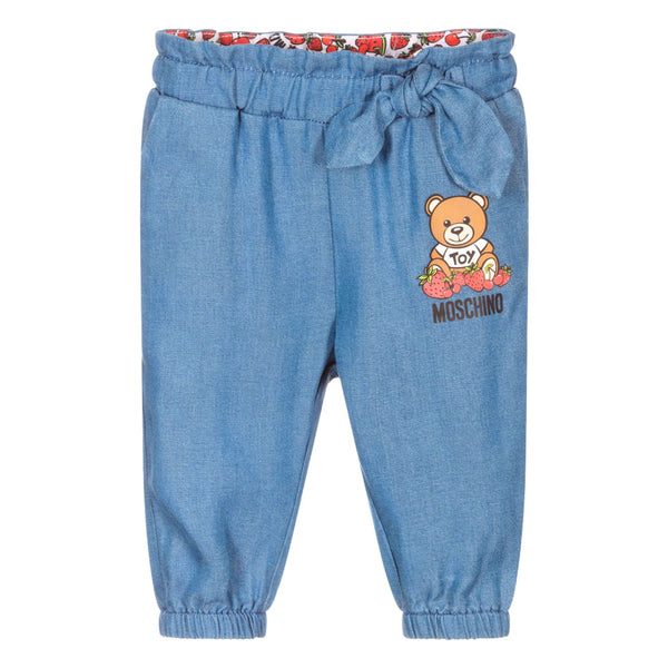 Baby Girl Teddy Bear -Print Trousers