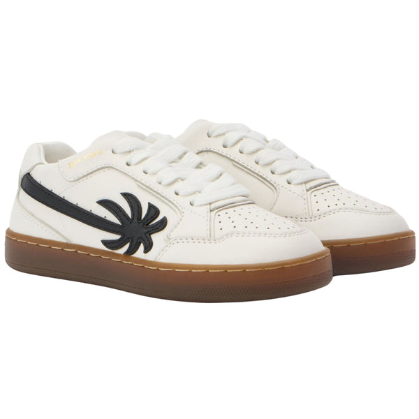 Boys White Logo-Print Sneakers