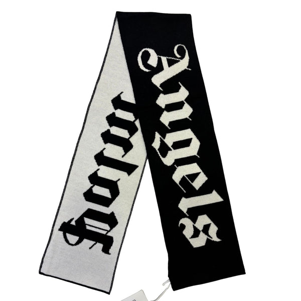 Boys Black Logo-Print Knitted Scarves