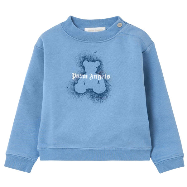 Baby Boys Blue Bear Logo-Print T-Shirt