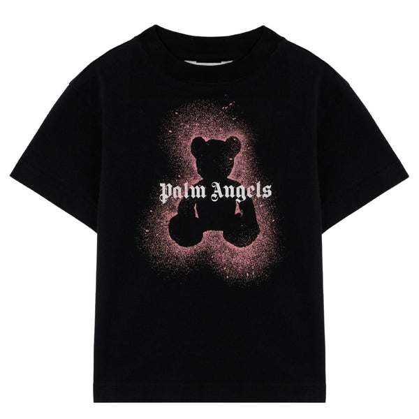 Girls Blue Bear Logo-Print T-Shirt