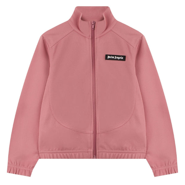 Girls Pink Logo-Patch Jacket