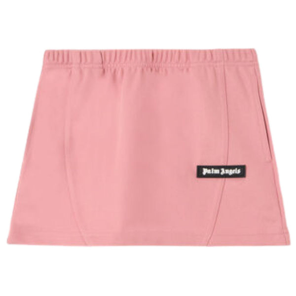 Girls Pink Logo-Patch Skirts