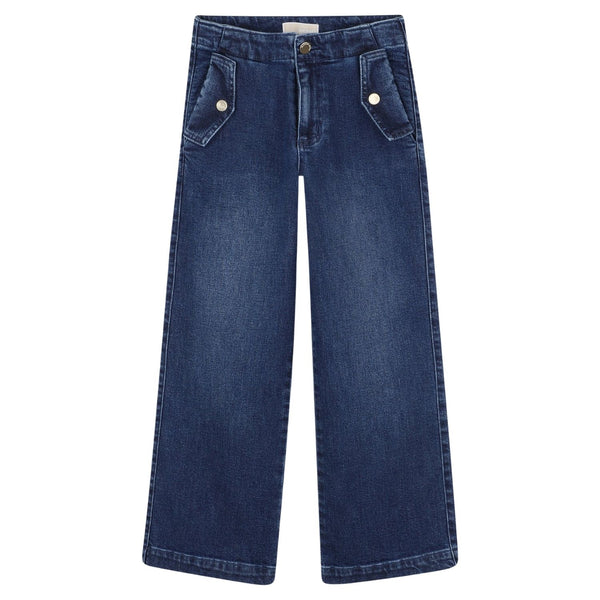 Girls Blue Denim Straight Fit Jeans