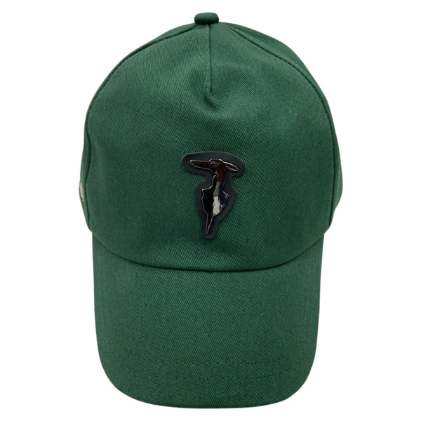 Boys Green Embroidered-Logo Caps