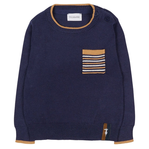 Baby Boys Blue Logo-Patch Sweatshirts
