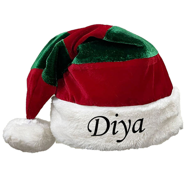 Unisex Red Personalised Santa Block Caps