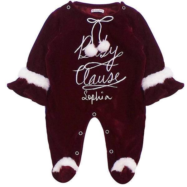 Baby Girls Personalised Pom-Pom Rompers