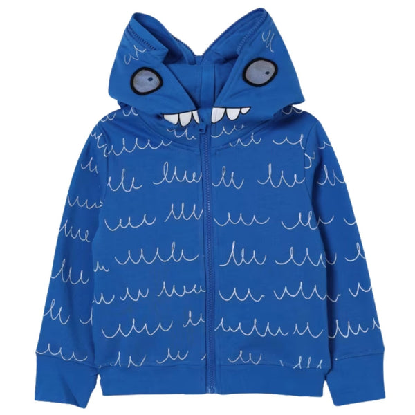 Boys Blue Graphic-Print Zip-Up Hoodies