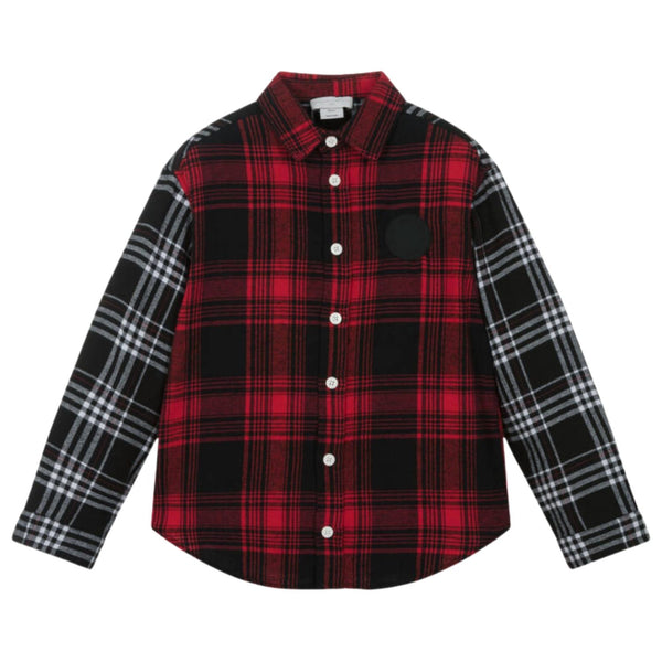 Boys Red & Black Check Shirts