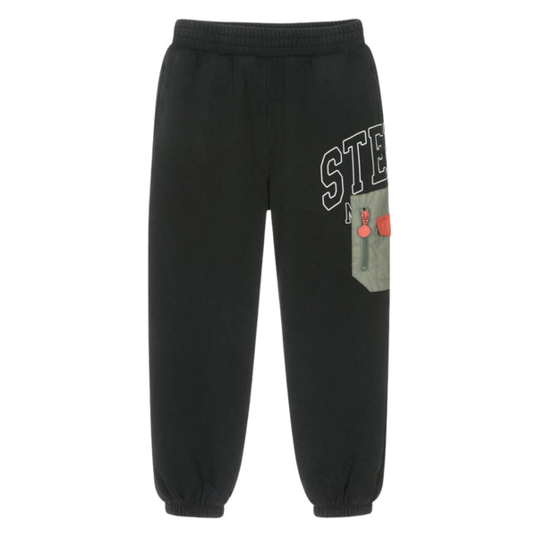 Boys Black Joggers with Logo Pocket