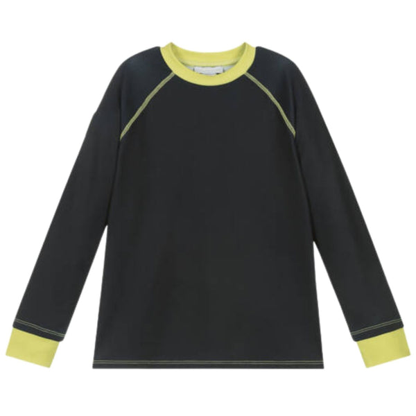 Boys Black Logo-Patch Ski T-Shirts