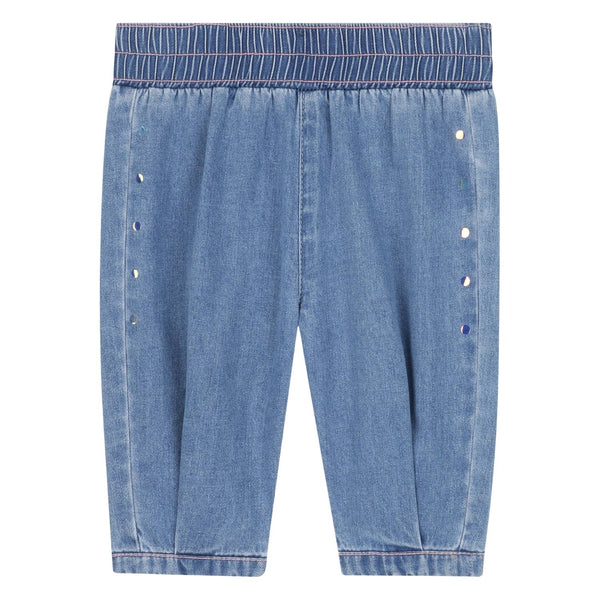 Baby Girls Blue Denim Trousers
