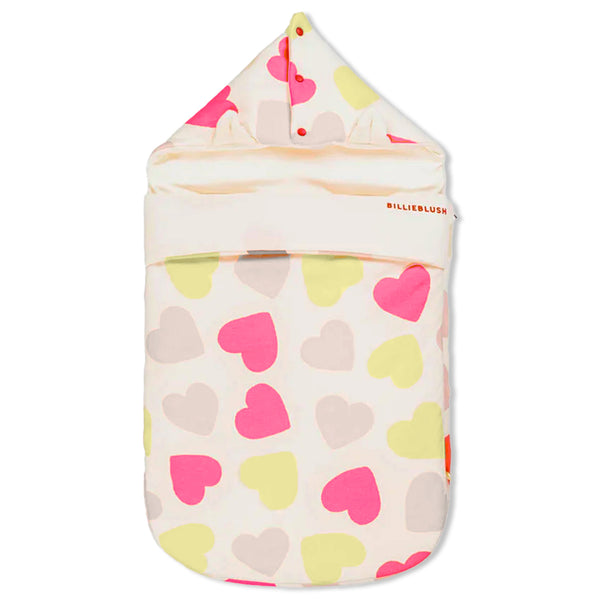 Baby Girls Ivory Hearts Print Nest 