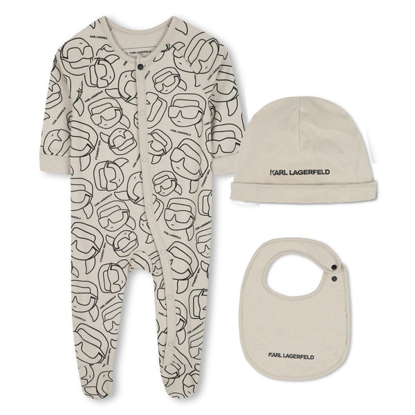 Baby Boys Beige Rompers (Set of 3)