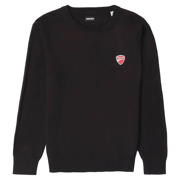 Boys Black Logo-Patch Sweatshirt