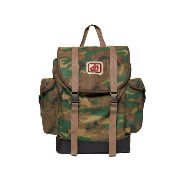 Kids Logo-Patch Camouflage-Print Backpack