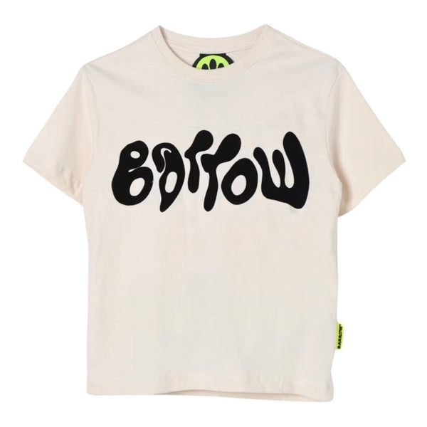 Unisex Cream Logo-Print T-Shirt