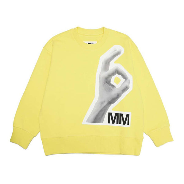 Yellow Sweatshirt With Six Hand Front Patch