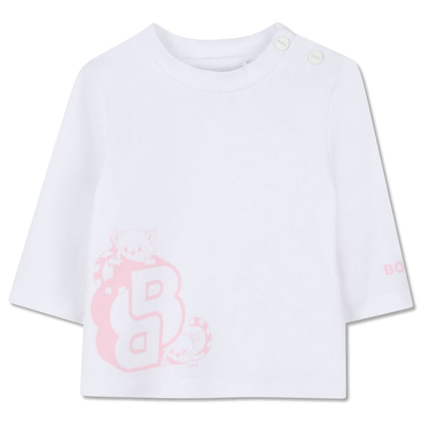 Baby Unisex White Logo-Print T-Shirt